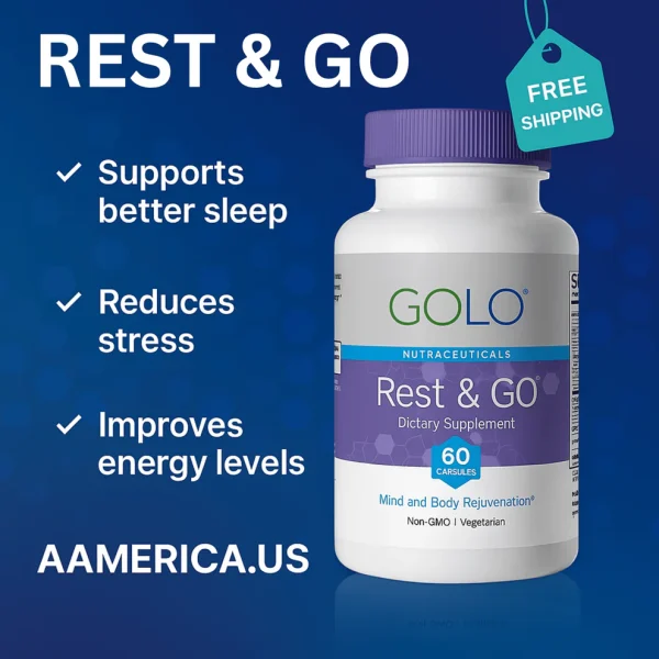 GOLO Rest & GO – Sleep Stress Relief & Detox Support | 60 Vegetarian Capsules - Image 2